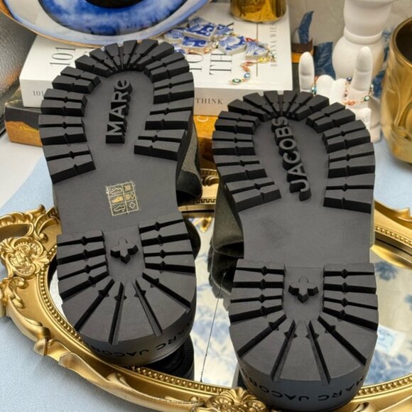 🆕 MARC JACOBS 🧿 NWOB The Camo Jacquard Lug Sole Slide - Sz 37 US 7 - Picture 15 of 15